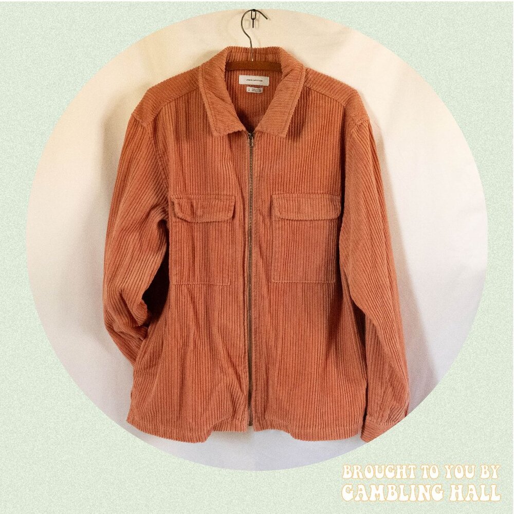 peach pink urban outfitters corduroy jacket nwt